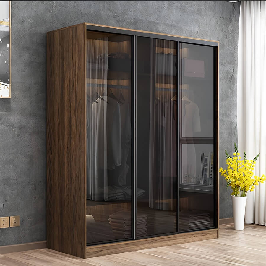 Tủ quần áo cánh kính 3 buồng tiện lợi